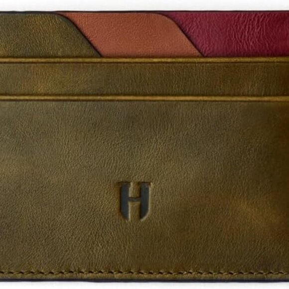 Stylish Slim Leather Wallet for Men - Front Pocket Design with 6 Card Slots